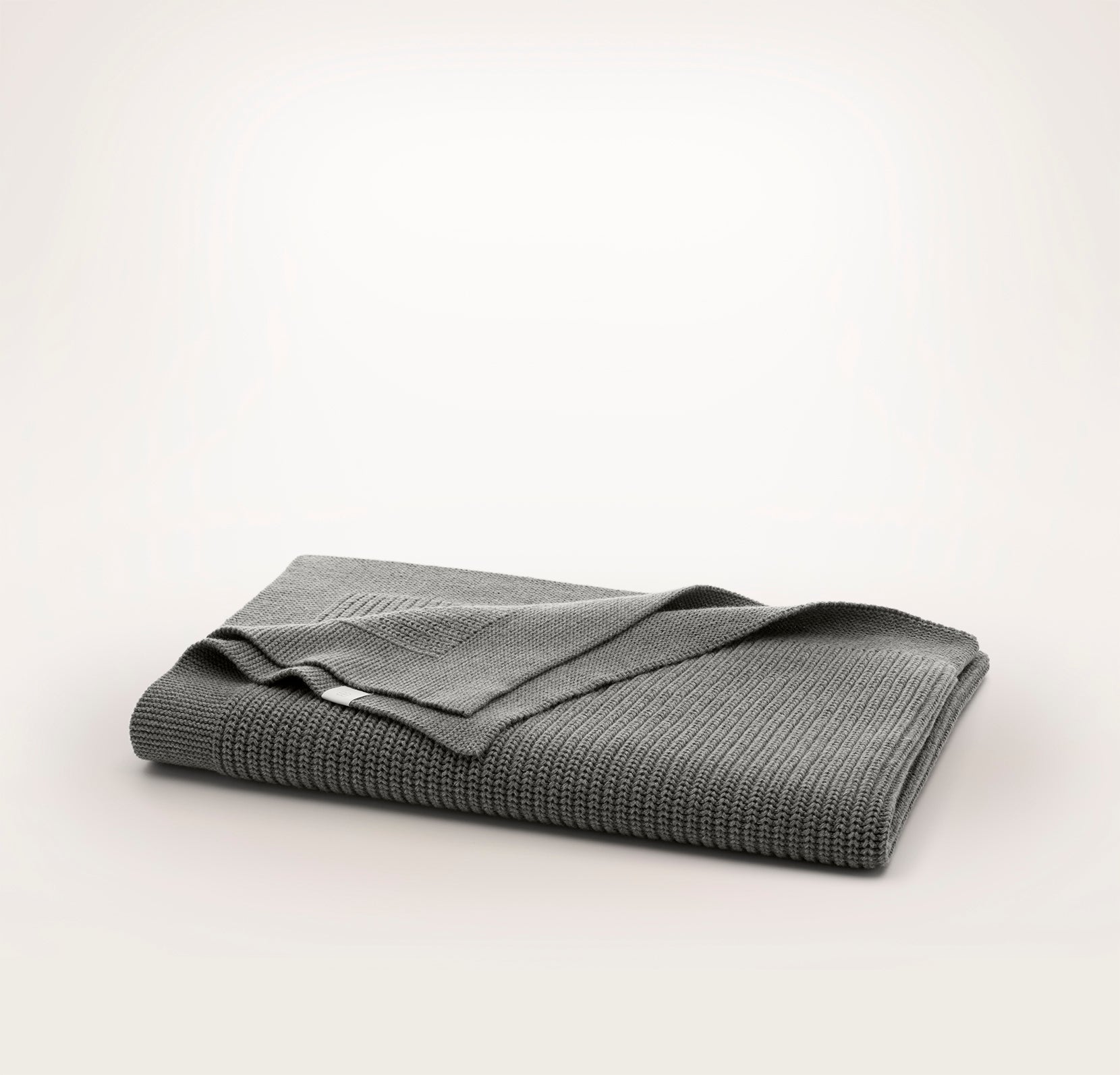 Baby Blankets - Heathered Stone Ribbed Knit