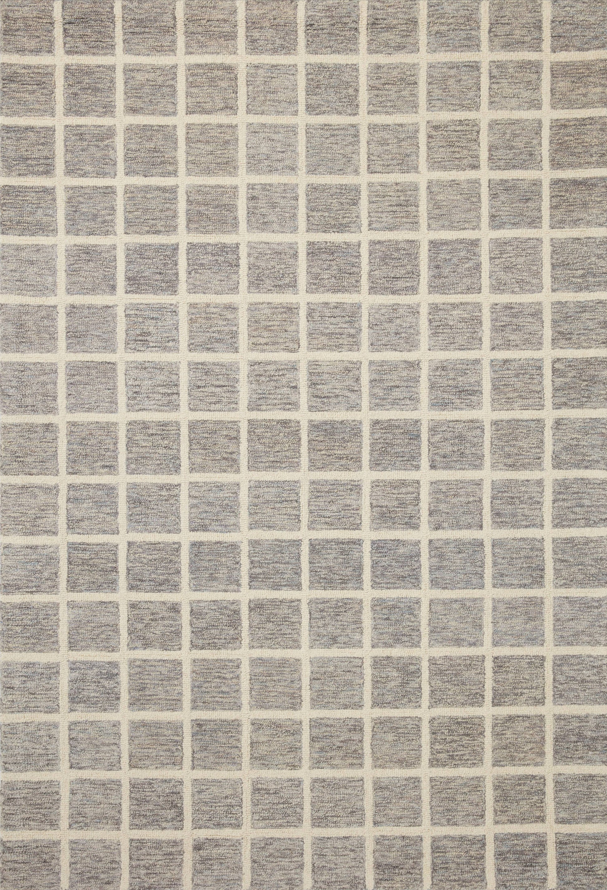 Chris Loves Julia x Loloi 3'6" 5'6" Slate/Ivory Polly POL-05 Area Rug